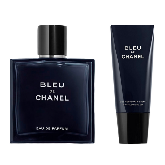 Bleu De Chanel Eau De Parfum 3.4oz + 2-in-1 Cleansing Gel.